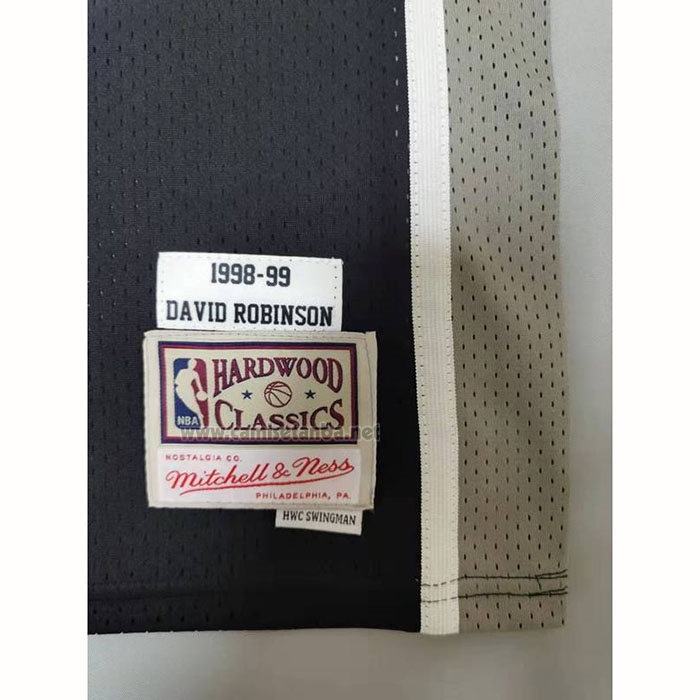 Camiseta San Antonio Spurs David Robinson #50 Mitchell & Ness 1998-99 Negro